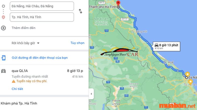 Thông tin chung về tuyến xe khách Đà Nẵng Hà Tĩnh