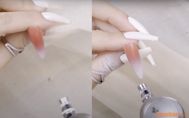 Bước 3: Cách làm nail ombre bằng máy phun