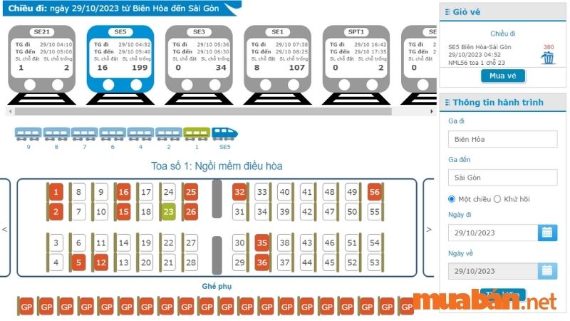 Hướng dẫn đặt vé tàu Biên Hòa Sài Gòn đơn giản 2