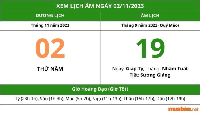 Xem ngày 2 tháng 11 năm 2023 tốt hay xấu