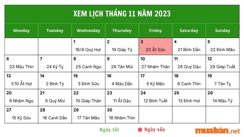 Ngày 3/11/2023 là ngày tốt hay ngày xấu