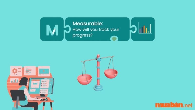 M trong thuật ngữ SMART là viết tắt của "Measurable" (tính đo lường)