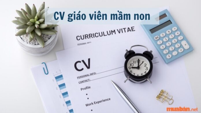 Mẫu CV giáo viên mầm non đơn giản, ấn tượng