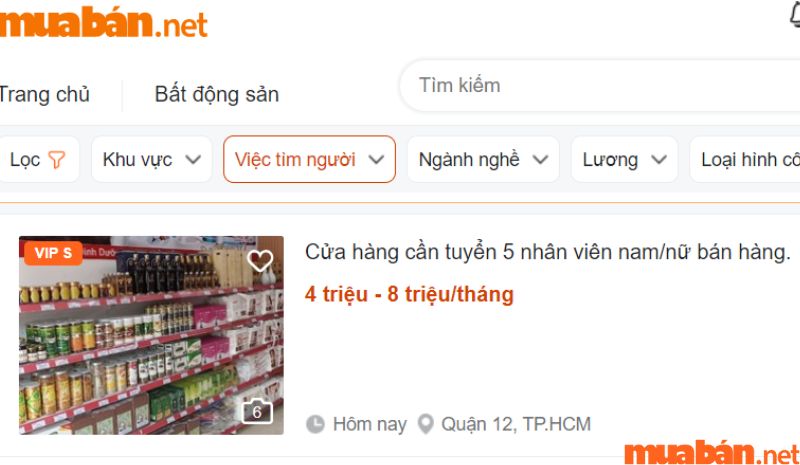 Bạn có thể tham khảo ngay những công việc thời vụ Tết tại Muaban.net