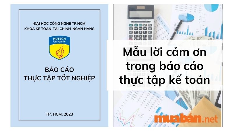 Lời cảm ơn trong báo cáo thực tập kế toán