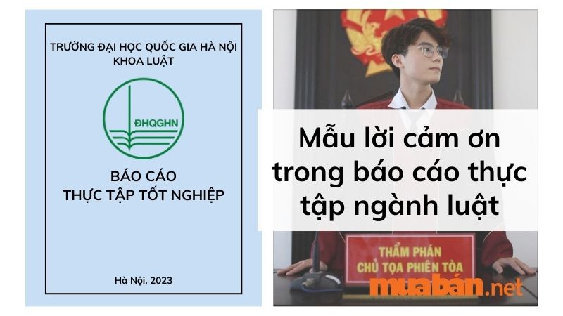 Lời cảm ơn trong báo cáo thực tập ngành luật