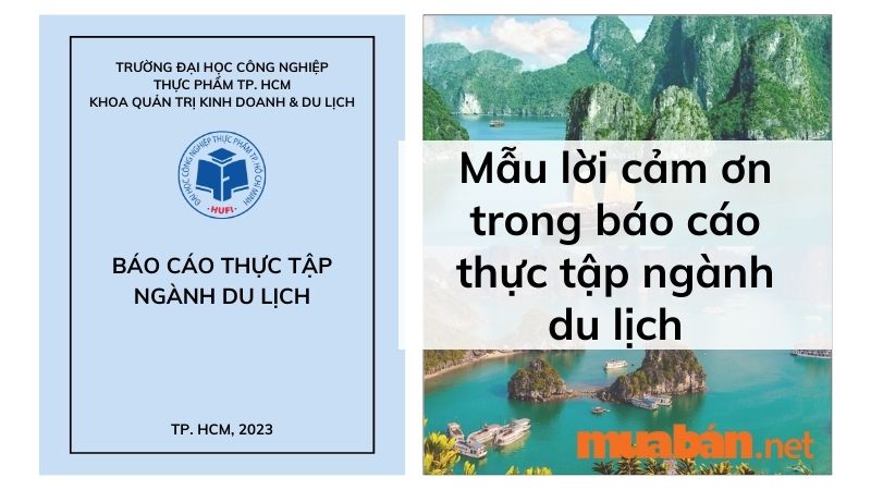 Lời cảm ơn trong báo cáo thực tập ngành du lịch