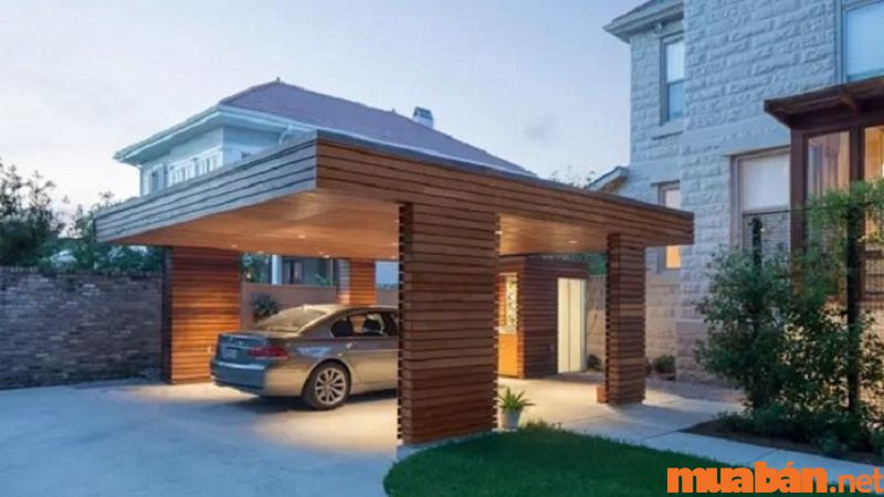 Thiết kế nhà để xe ô tô giúp đảm bảo tính thẩm mỹ cho ngôi nhà