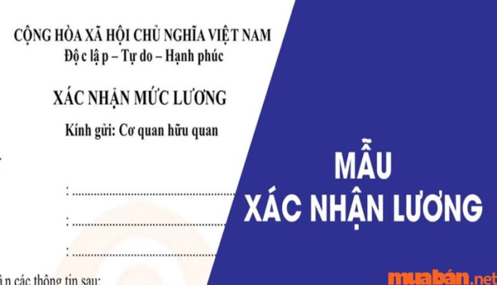 Giấy xác nhận lương