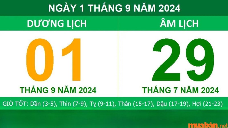 Ngày xuất hành theo lịch âm tháng 9 năm 2024