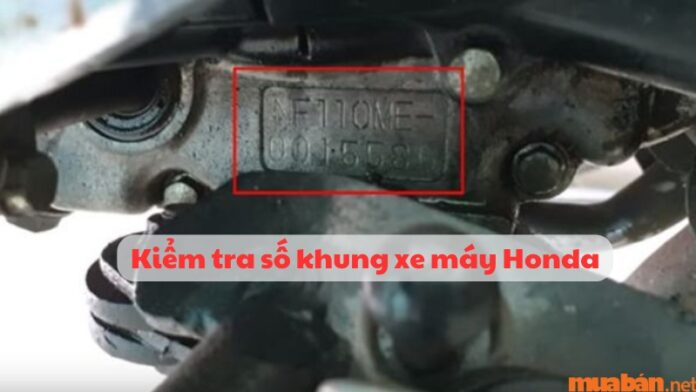 Kiểm tra số khung xe máy Honda