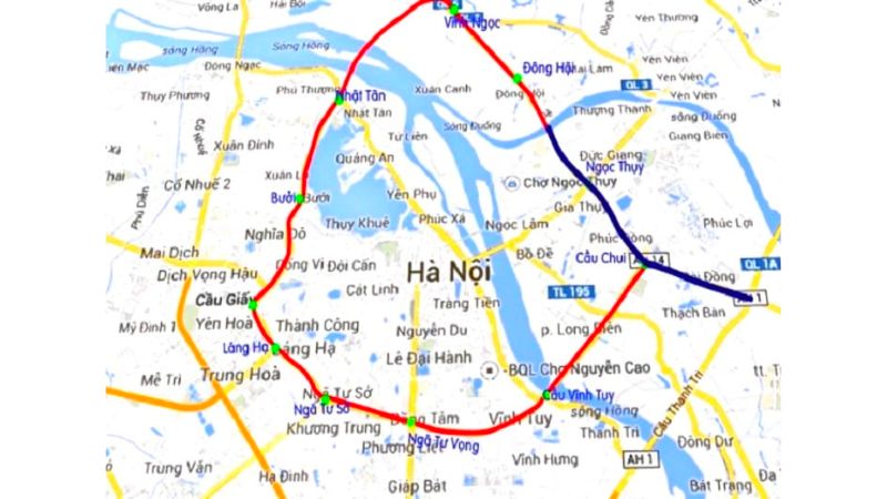 Bản đồ đường vành đai 3 Hà Nội 