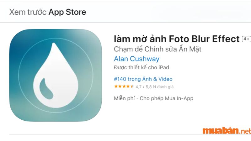 App làm mờ ảnh dễ sử dụng trên iPhone - Foto Blur Effect -1