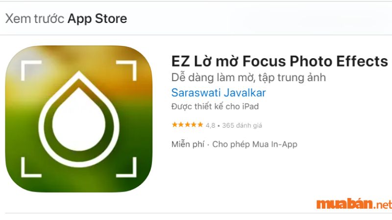 App làm mờ ảnh dễ sử dụng trên iPhone - EZ Blur Photo -1