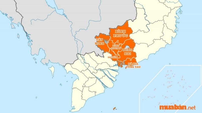 Danh sách các tỉnh Đông Nam Bộ
