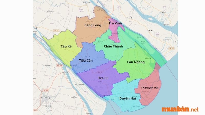 Trà Vinh bao gồm 9 đơn vị hành chính cấp huyện