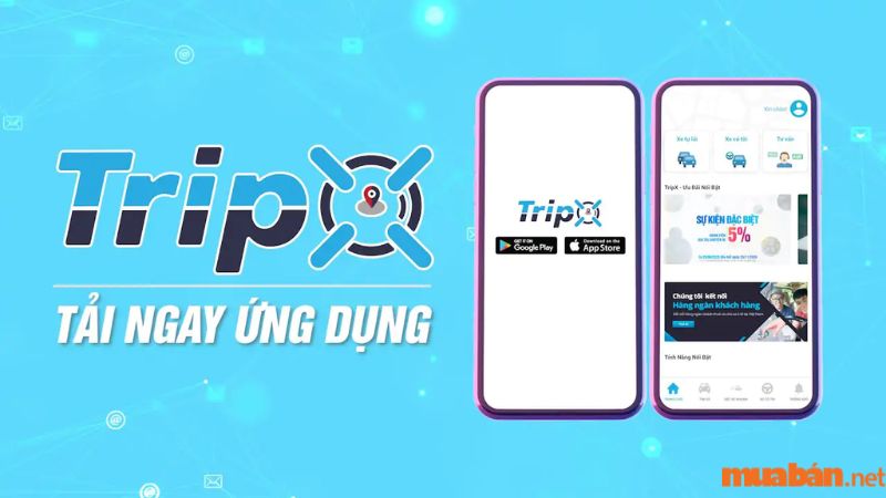 TripX là app thuê xe ô tô tự lái