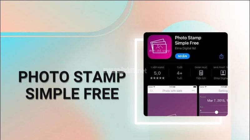 Photo Stamp Simple được sử dụng chụp ảnh định vị phổ biến trên iPhone