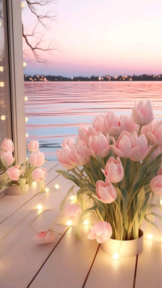 Hình nền hoa tulip dễ thương, lãng mạn 