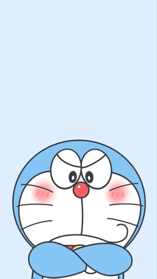 Hình nền mèo máy Doraemon đang giận dỗi 
