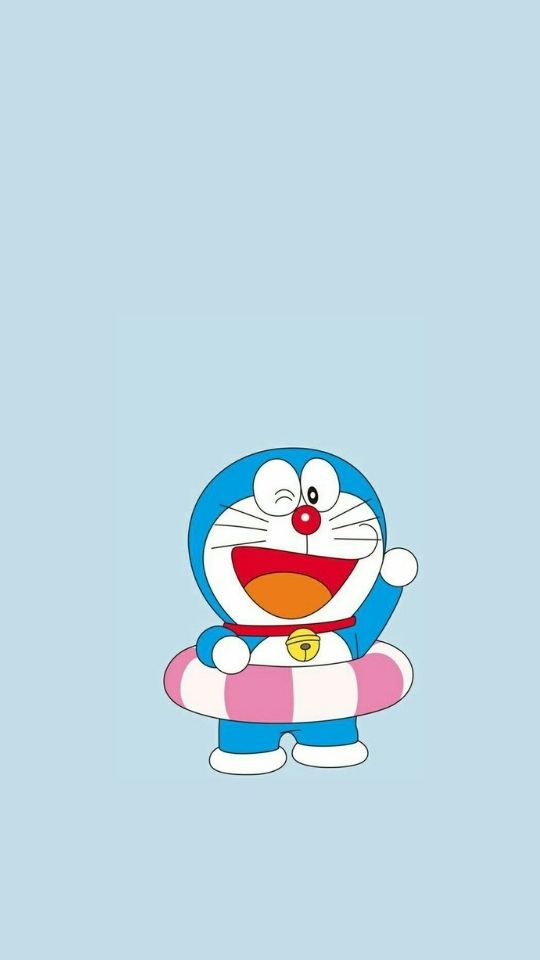 Hình nền mèo máy Doraemon đi bơi 