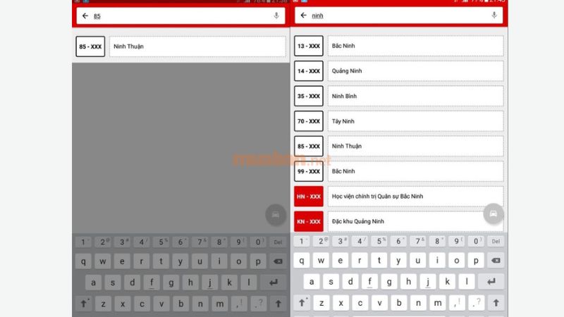 Bước 2: Mở ứng dụng và nhập biển số xe bạn muốn tra cứu