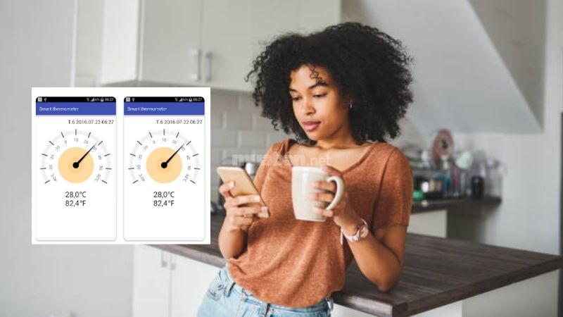 Ứng dụng Smart Thermometer giúp bạn biết được nhiệt độ xung quanh phòng mình - Nguồn: Internet