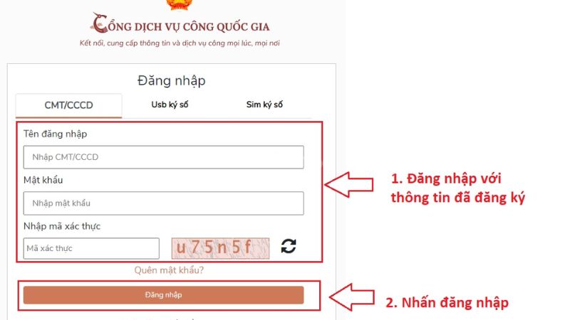 2.2 Cách tra cứu mã số định danh cá nhân cho người chưa CCCD gắn chip