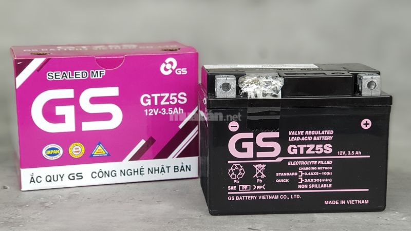 Bình ắc quy GS GTZ5S (12V - 3.5Ah)