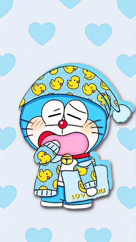 Doraemon cùng bộ đồ ngủ vịt vàng đáng yêu 