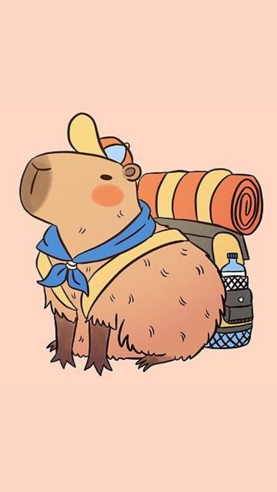 Capybara cùng bộ hành trang đi thám hiểm 