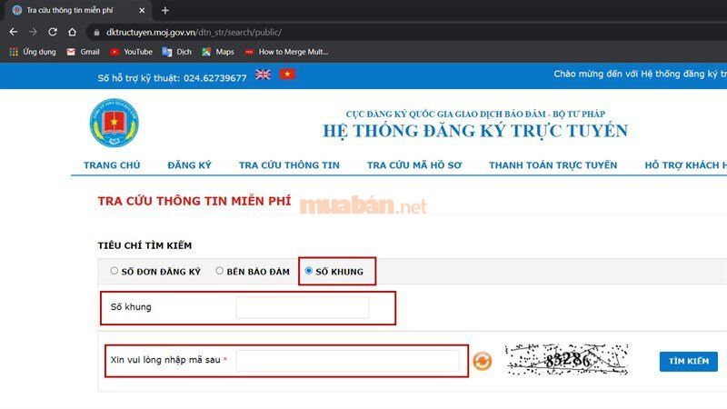 Tra cứu số khung xe máy trên cà vẹt xe 