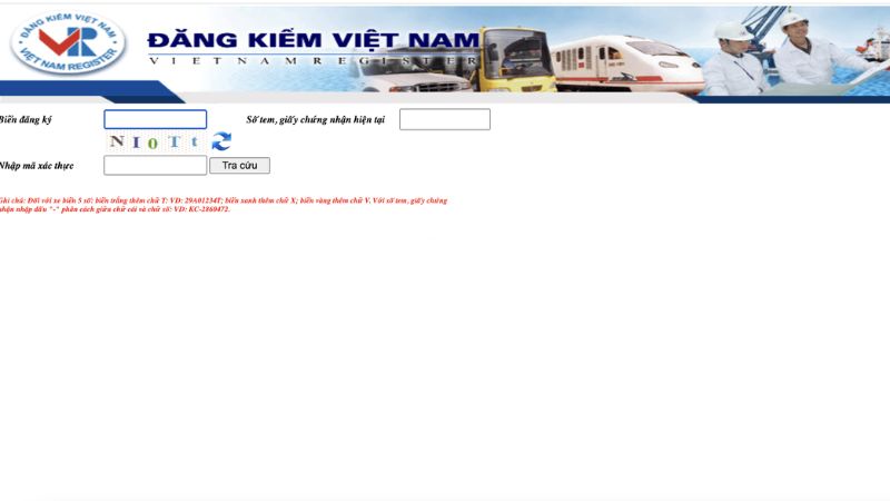 Truy cập vào đường link tra cứu biển số xe online