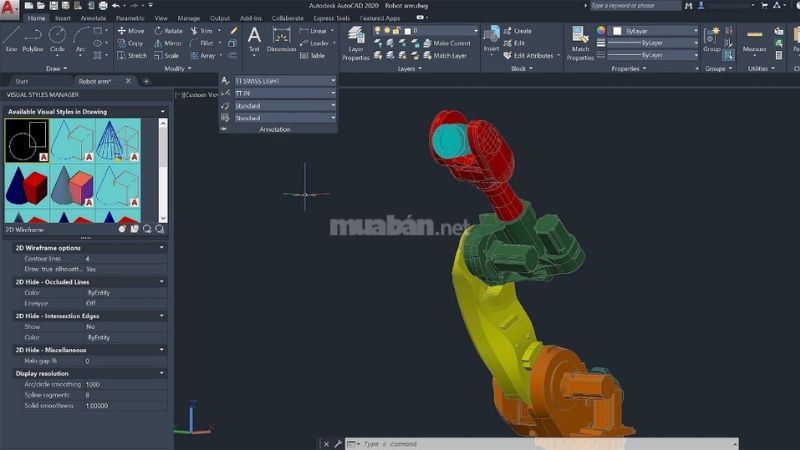 Phiên bản AutoCad 2020 đã nâng cấp hình ảnh giúp người dùng dễ nhìn 