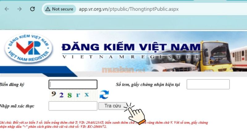 Chọn “tra cứu” và đợi kết quả - Nguồn: Internet