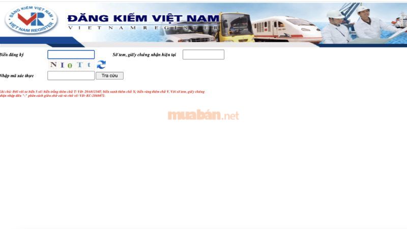 Truy cập vào web đăng kiểm Việt Nam để tra cứu biển số xe ô tô nhanh chóng