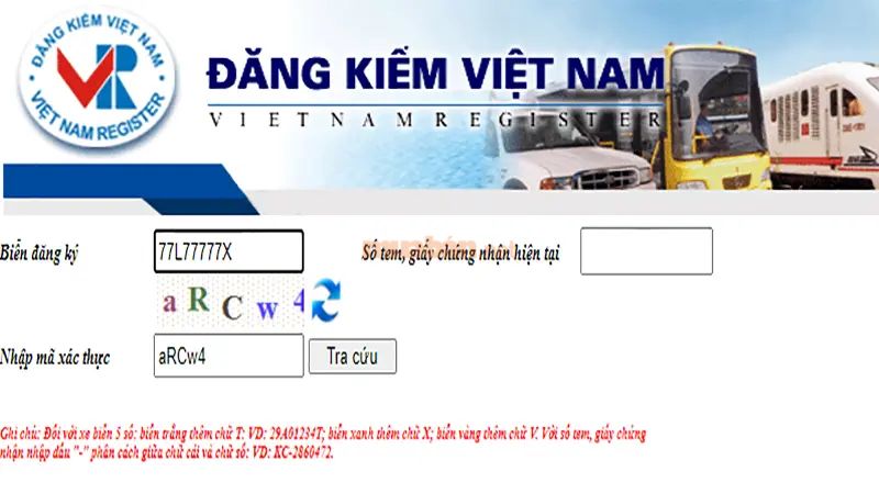 Tra cứu biển số xe Lào Cai trên website - bước 2