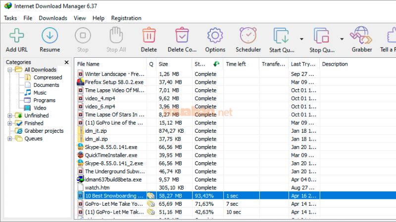 Tăng tốc độ tải file