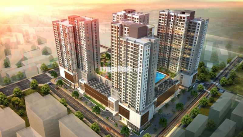 Xi Grand Court với 4 block cao từ 25 đến 29 tầng, cung cấp 740 căn hộ chung cư.