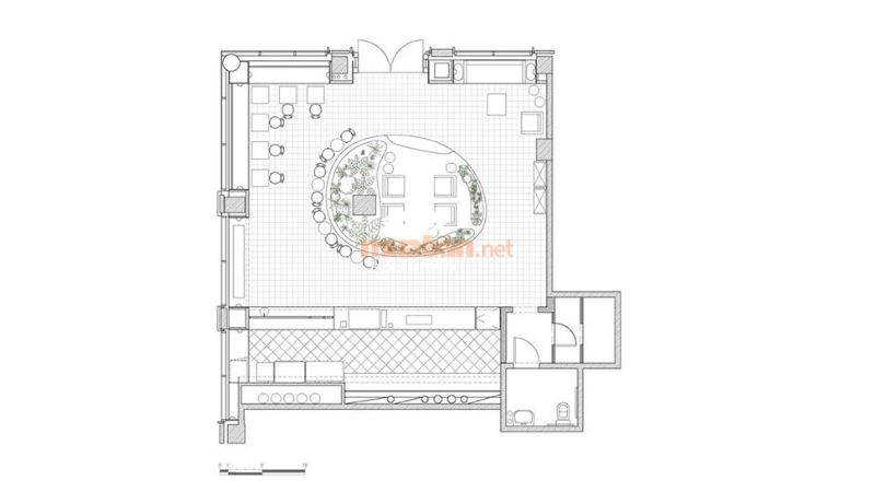 Thiết kế quán cà phê sân vườn đơn giản nhưng vẫn hút mắt - Nguồn ảnh: Sưu tầm