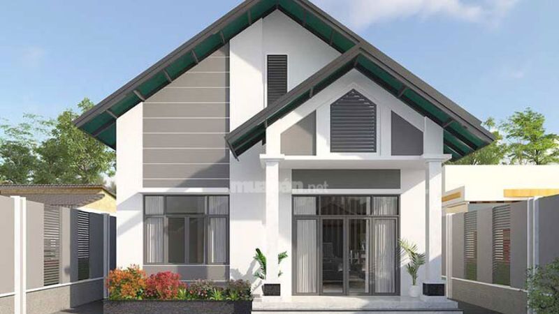 Minh họa mẫu nhà cấp 4 40m2 2 phòng ngủ