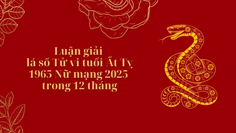 Luận giải lá số Tử vi tuổi Ất Tỵ 1965 Nữ mạng 2025 trong 12 tháng