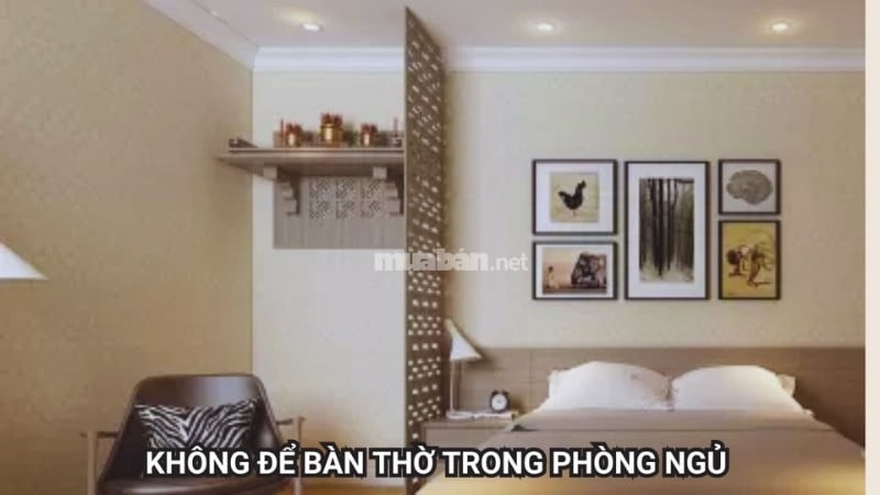 Không nên đặt bàn thờ trong phòng ngủ