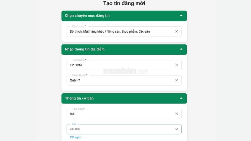 Hướng dẫn cách đăng tin bán nhà tại Muaban.net