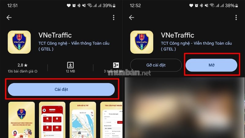 Bước 1: Tải ứng dụng VNeTraffic
