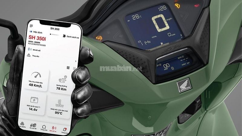 Được trang bị công nghệ kết nối điện thoại qua Bluetooth qua ứng dụng My Honda+