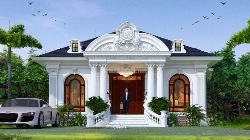 Nhà Villa 1 tầng tân cổ điển