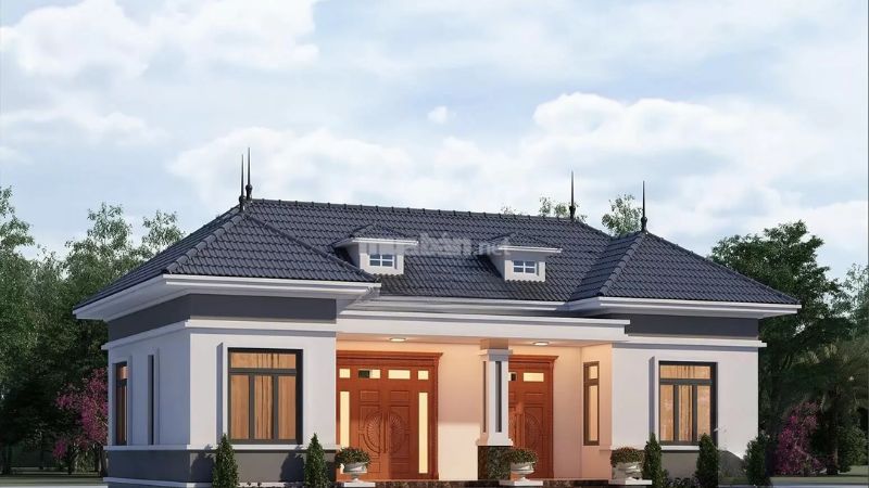 Mẫu nhà nhà cấp 4 100m2 mái nhật