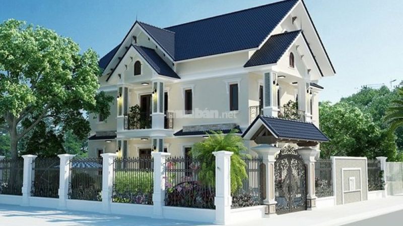 Mẫu nhà 2 tầng mái thái 100m2 nông thôn 