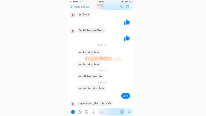 Câu nói "Em ăn cơm chưa?" đã rừng viral trước đó